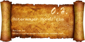 Ostermayer Honória névjegykártya